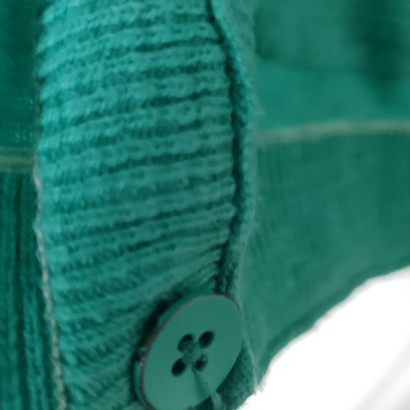 Eddie Bauer Women's Small Cotton Cardigan Sweater Teal - Picture 3 of 9